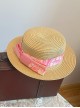 Antique Tags Series American Retro Pastoral Style Cute Ribbon Bowknot Sweet Lolita Woven Straw Hat