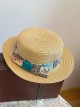 Antique Tags Series American Retro Pastoral Style Cute Ribbon Bowknot Sweet Lolita Woven Straw Hat