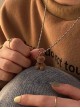 British Style Cute Childlike Brown Plush Bear Sweater Long Chain Cartoon Kawaii Fashion Animal Necklace