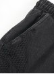 Punk Style Old Fashioned Rough Twill Front Center Hole Mesh Splicing Metal Rivet Decoration Black Loose Raw Edge Pants