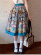 Antique Tags Series Vintage American Daily Commute Versatile Classic Lolita Printed Skirt