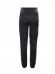 Punk Style Elegant Jacquard Fabric With High Waist Center Front Double Breasted Retro Black Trousers