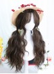 Waffles Series Daily Versatile Mid Split Dark Brown Long Curly Hair Sweet Lolita Full Head Wig