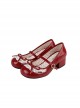 Little Leila Series Cute Lace Elegant Princess Style Mid Heel Round Toe Sweet Lolita Mary Jane Shoes