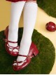 Little Leila Series Cute Lace Elegant Princess Style Mid Heel Round Toe Sweet Lolita Mary Jane Shoes