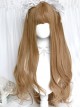 Nutcracker Series French Rustic Pastoral Style Gentle Flat Bangs Long Curls Golden Brown Classic Lolita Wig