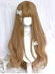 Nutcracker Series French Rustic Pastoral Style Gentle Flat Bangs Long Curls Golden Brown Classic Lolita Wig