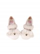 Sweetheart Bichon Series Velcro Plush Shoelaces Bowknot Sweet Low Heel Round Toe Sweet Lolita Mary Jane Shoes