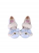 Sweetheart Bichon Series Velcro Plush Shoelaces Bowknot Sweet Low Heel Round Toe Sweet Lolita Mary Jane Shoes