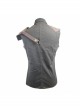 Punk Style Wild Twill Shoulders With Heat Sealed Backing Fabric Shoulder Pads Black And Brown Sleeveless Button Up Shirt