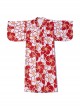 Gorgeous Classic Elegant Red Big Sakura Print Japanese Style Bathrobe Kawaii Fashion Improved Kimono