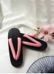 Japanese Style Versatile Kawaii Fashion Traditional Simple Elegant Round Toe Thick Bottom Clogs Flip Flops