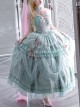 Cross Girl Series Off Shoulder High Waist Elegant Ballet Bowknot Ruffles Sweet Lolita Halter Neck Dress