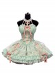 Cross Girl Series Off Shoulder High Waist Elegant Ballet Bowknot Ruffles Sweet Lolita Halter Neck Dress