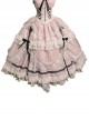 Dreamlike Ballet Princess Style Ornate Pleated Lace Trim Ribbon Bowknot Sweet Lolita Chiffon Petticoat Extension Skirt