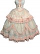 Dreamlike Ballet Princess Style Ornate Pleated Lace Trim Ribbon Bowknot Sweet Lolita Chiffon Petticoat Extension Skirt