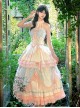 Dreamlike Ballet Princess Style Ornate Pleated Lace Trim Ribbon Bowknot Sweet Lolita Chiffon Petticoat Extension Skirt