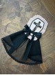 Cross Girl Series Metal 3D Embroidery Cross Decoration Bowknot Ruffles Lace Mesh Yarn Sweet Lolita Hairpin