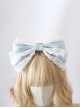 Christmas G Series Light Blue Versatile Large Bowknot Floral Lace Sweet Lolita Headband