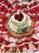 Mint Strawberry Series Exquisite Lace Imitation Cream Jam Strawberry Cake Plaid Bowknot Sweet Lolita Hat