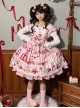 Mint Strawberry Series Cute Exquisite Dessert Strawberry Cake Cart Big Satin Bowknot Sweet Lolita Ribbon