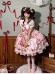 Mint Strawberry Series Cute Cream Strawberry Dessert Print Vintage Doll Collar Puff Sleeves Striped Ruffles Dress