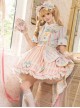 Weird Theater Series Circus Magician Cute Idol Stripe Lapel Bowknot Fake Two Pieces Sweet Lolita Dress Rabbit Hat