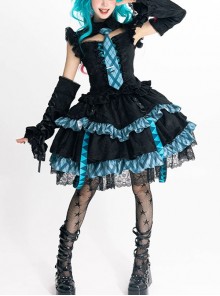 Hatsune Miku Collaboration Lace Dark Subculture Y2K Gothic Lolita Sleeveless Official Shirt Skirt Special Gift Box Suit