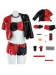 Suicide Squad Isekai Halloween Cosplay Harley Quinn Costume Set Without Boots