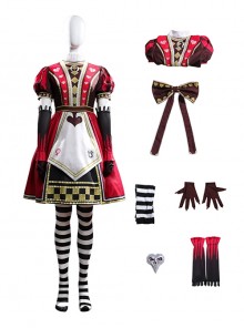 Game Alice Madness Returns Halloween Cosplay Alice Royal Suit Low-end Version Costume Set Without Boots