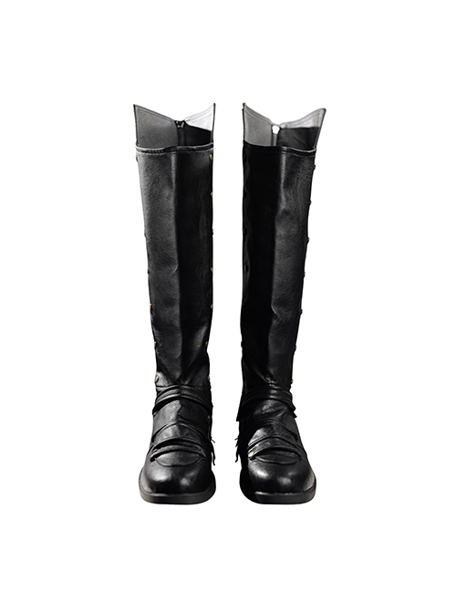 Final Fantasy VII Halloween Cosplay Youth Sephiroth Shinra Formal Uniform Accessories Black Boots