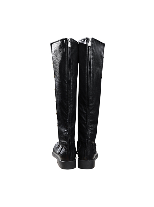 Final Fantasy VII Halloween Cosplay Youth Sephiroth Shinra Formal Uniform Accessories Black Boots