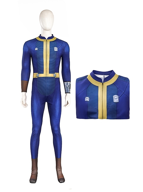 TV Drama Fallout Halloween Cosplay Male Characters Costume Printed Version Bodysuit