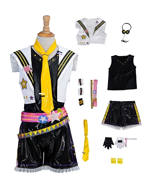 Muse Dash Halloween Cosplay Kagamine Len Collaboration Outfit Costume Full Set