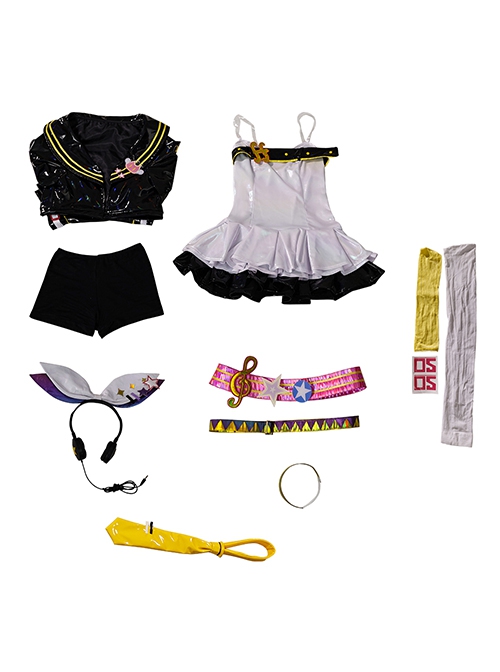 Muse Dash Halloween Cosplay Kagamine Rin Collaboration Outfit Costume Full Set