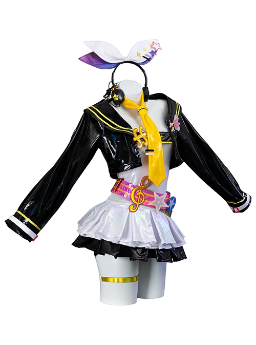 Muse Dash Halloween Cosplay Kagamine Rin Collaboration Outfit Costume Full Set