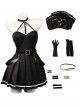 Frieren Beyond Journey's End Halloween Cosplay Ubel Black Dress Costume Full Set