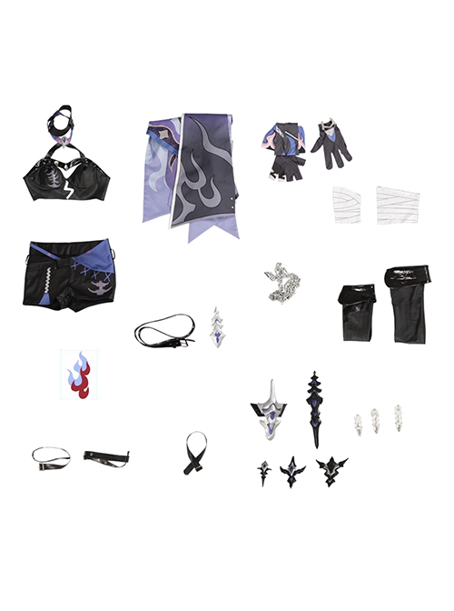 Game Honkai Star Rail Halloween Cosplay Acheron Costume Full Set