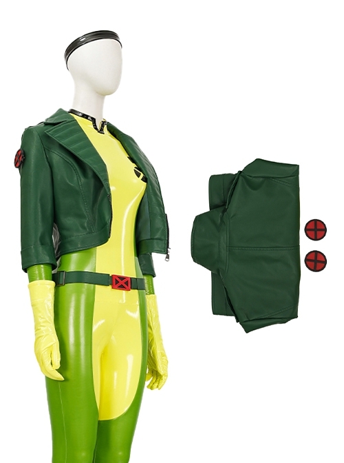 X-Men '97 Halloween Cosplay Rogue Anna Marie Costume Green Jacket Including Molds