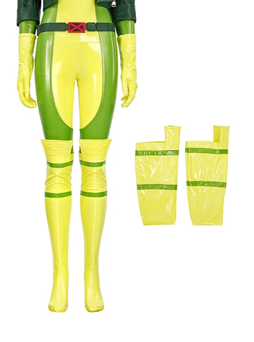 X-Men '97 Halloween Cosplay Rogue Anna Marie Accessories Green Long Shoe Covers