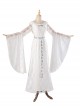 Movie The Lord Of The Rings Halloween Cosplay Fairy Queen Galadriel Costume White Dress Full Set