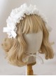 Retro Doll Ruffles Lace Ribbon Bowknot Exquisite Versatile Sweet Lolita Solid Color Headband