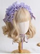 Retro Doll Ruffles Lace Ribbon Bowknot Exquisite Versatile Sweet Lolita Solid Color Headband