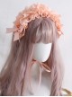 Retro Doll Ruffles Lace Ribbon Bowknot Exquisite Versatile Sweet Lolita Solid Color Headband