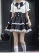 Forbidden Love Songs Series Landmine Girl Y2K Japanese Style Lace Bowknot Sweet Lolita Fluffy High Waist Black Skirt