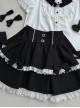 Forbidden Love Songs Series Landmine Girl Y2K Japanese Style Lace Bowknot Sweet Lolita Fluffy High Waist Black Skirt