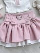 Cross Sweetheart Series Pink Sweet Lolita Side Bowknot Hottie High Waist Cute Ruffles Fluffy Tutu Skirt