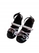 Elegant Ballet Ribbon Bowknot Pleated Laces Sweet Lolita Cute Round Toe Middle Heel Mary Jane Shoes