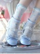 Elegant Ballet Ribbon Bowknot Pleated Laces Sweet Lolita Cute Round Toe Middle Heel Mary Jane Shoes