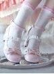 Elegant Ballet Ribbon Bowknot Pleated Laces Sweet Lolita Cute Round Toe Middle Heel Mary Jane Shoes